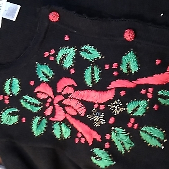 Arriviste  large Christmas 🎄 sweater cardigan - Picture 3 of 6